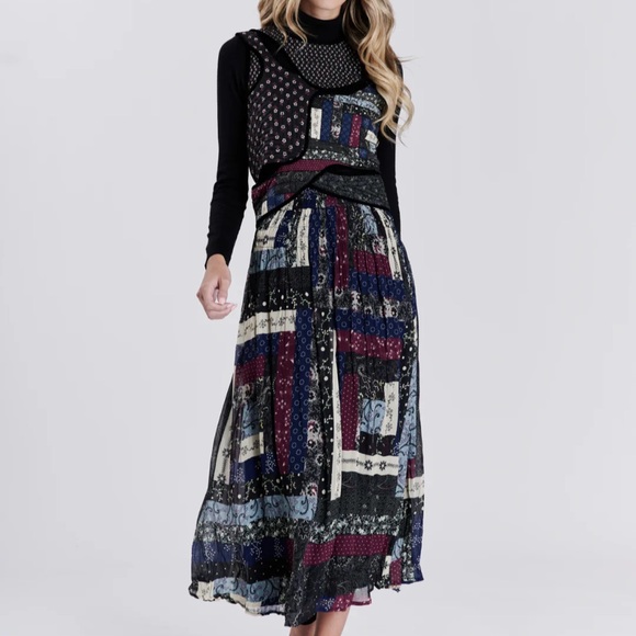 Sea New York Dresses & Skirts - Sea NYC Bohemian Patchwork Maxi Skirt M